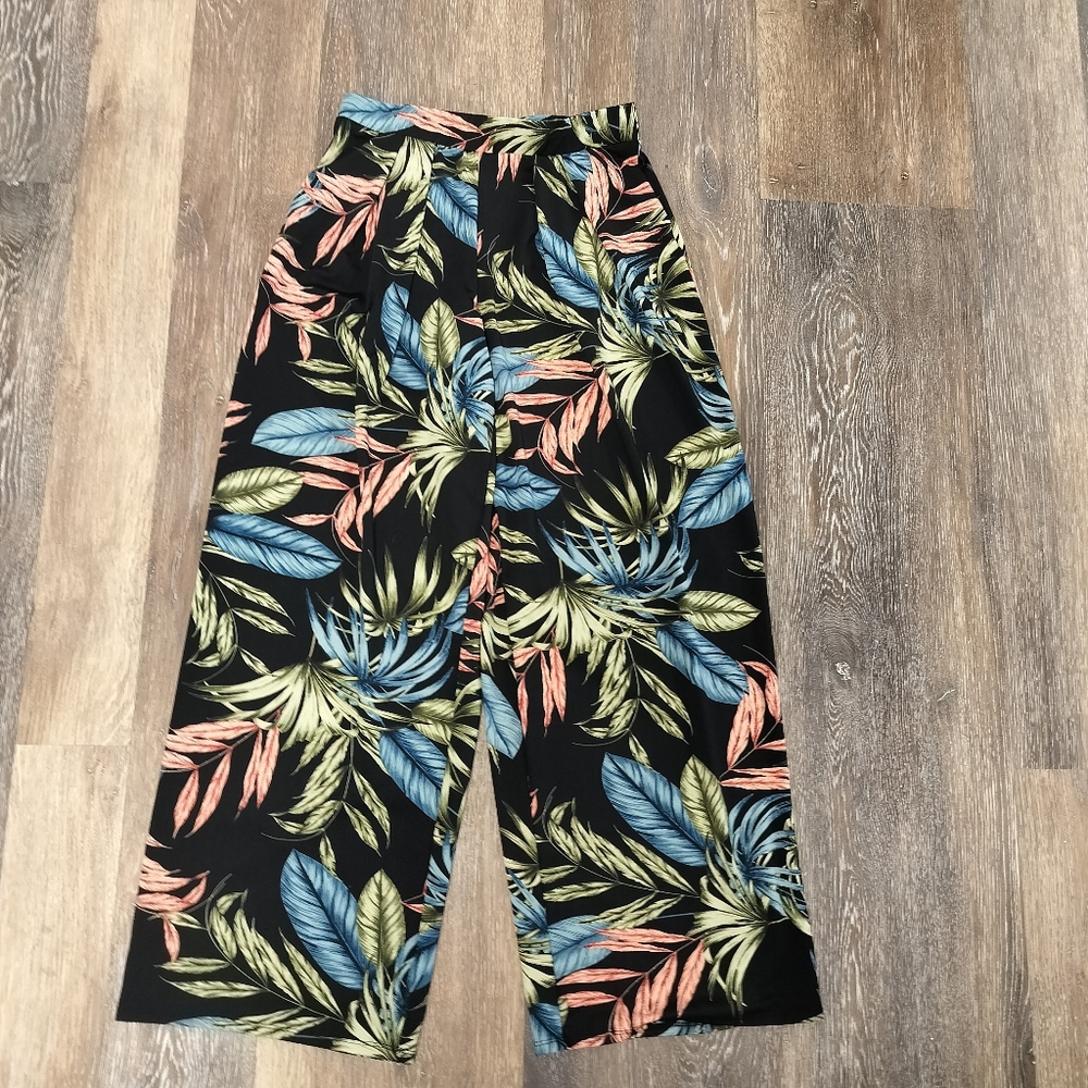 2/$30 Philosophy Tropical Wide Leg Palazzo Womens Pants Size S Resort Vacation